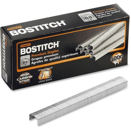 BOSTITCH 0.25 in. Power Crown Premium Staples Chisel - Silver BO464954